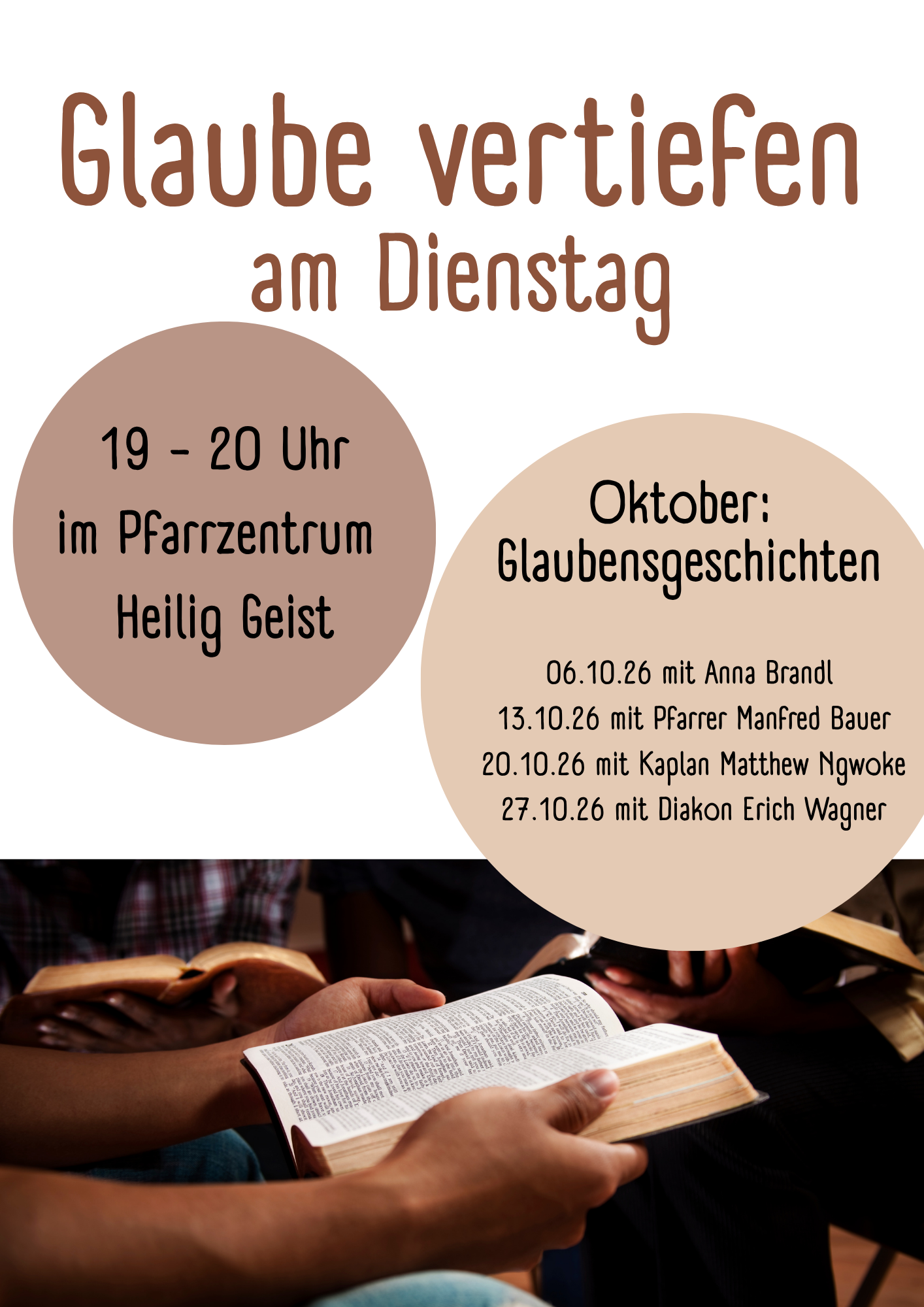 Oktober_Glaube vertiefen am Dienstag